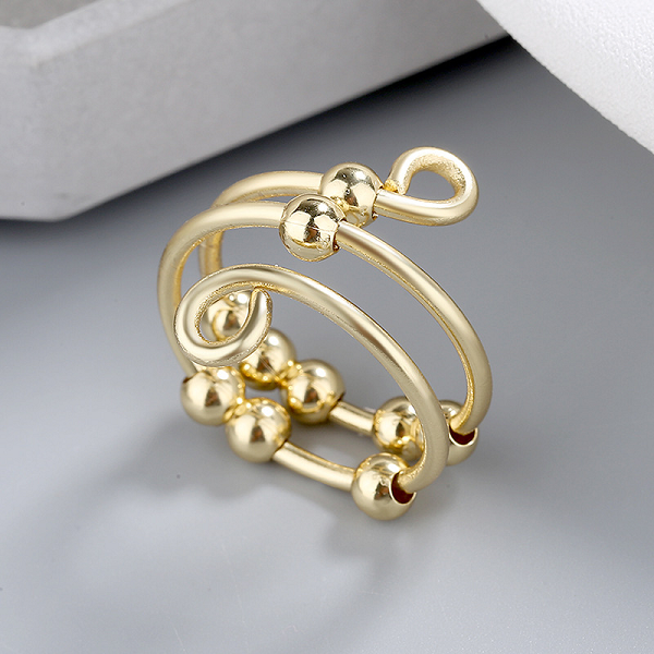 Double Loop Adjustable Anxiety Ring-Rings-NEVANNA