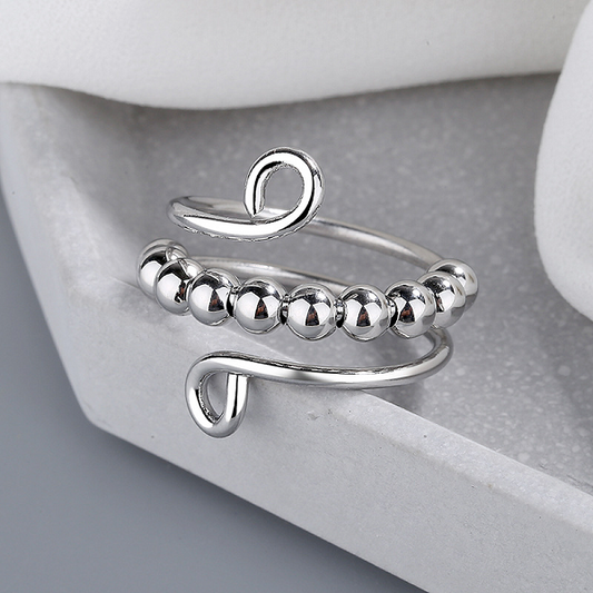 Double Loop Adjustable Anxiety Ring-Rings-NEVANNA