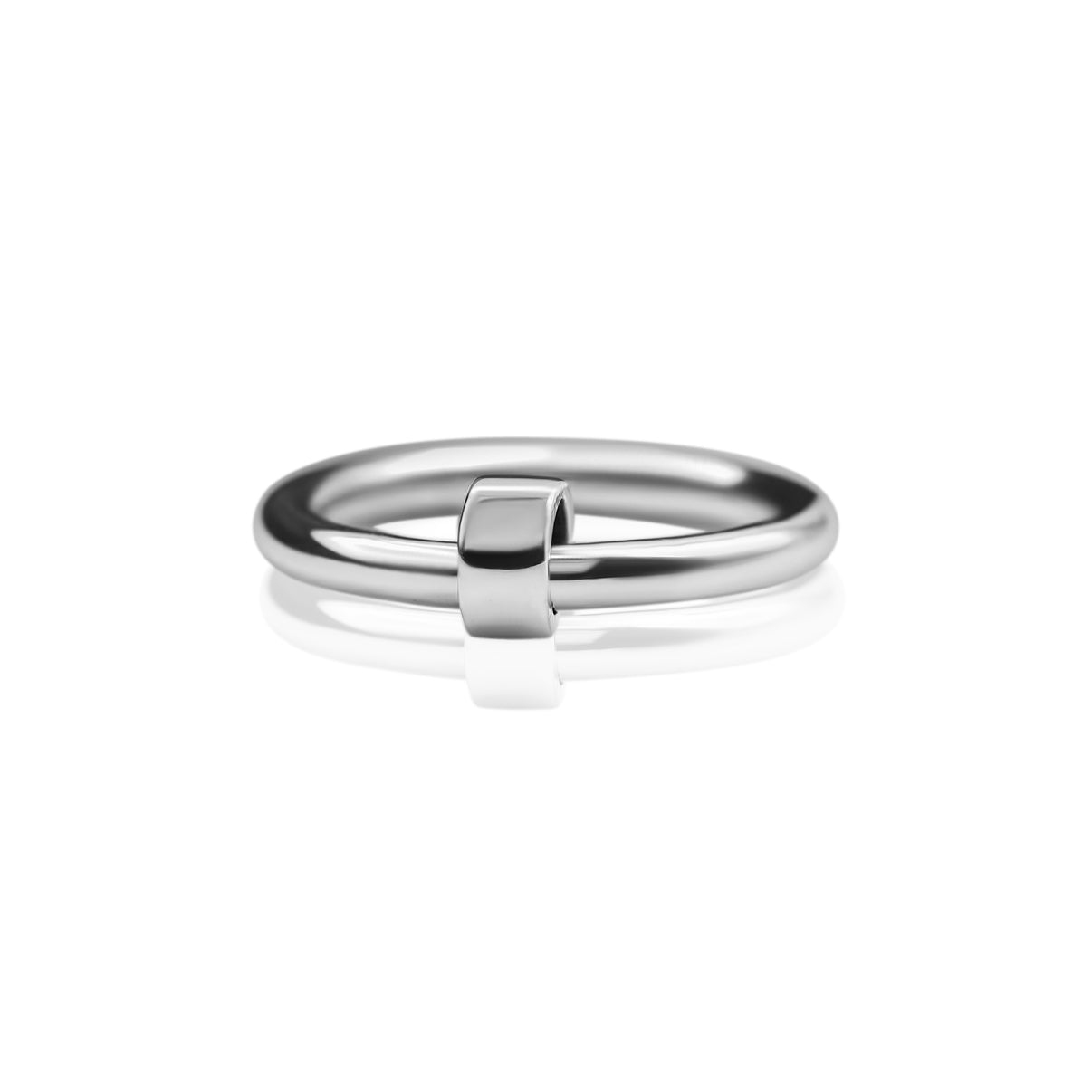 Ella - 925 Silver Ring With Little Silver Spinner-Rings-NEVANNA