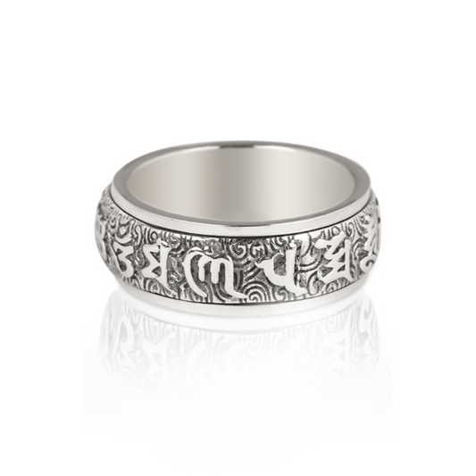 Fei Buddhism Scripture Spinner Ring-Rings-NEVANNA