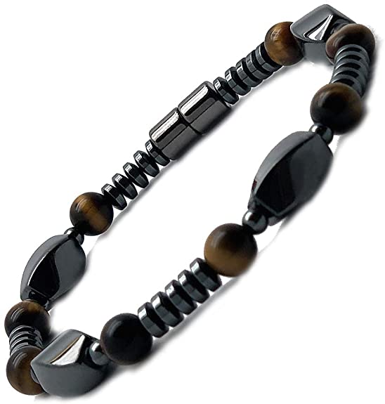 Magnetic Hematite & Tiger's Eye Bracelet-Bracelets-NEVANNA