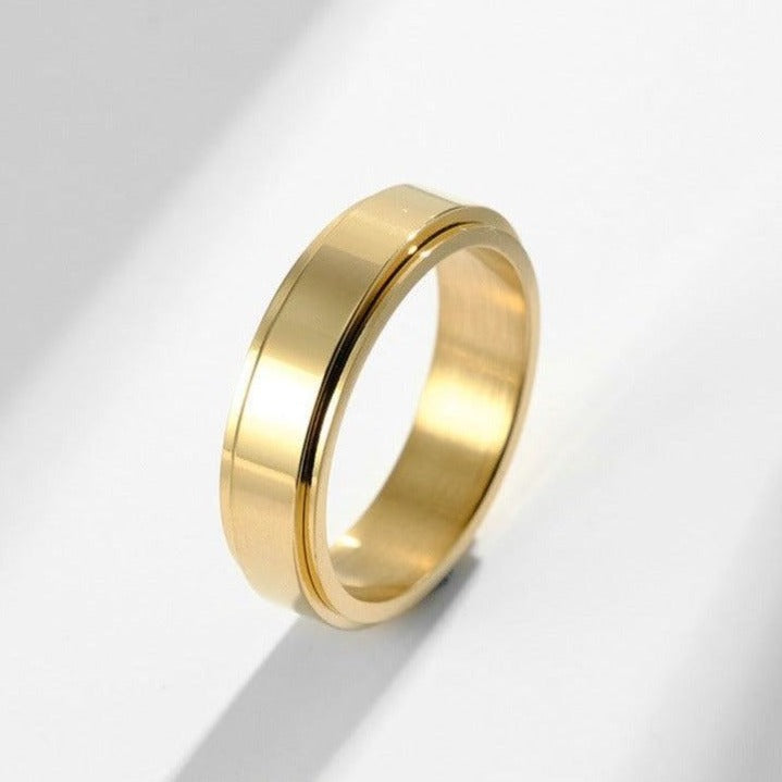 Minimalist Steel Spinner Ring-Rings-NEVANNA