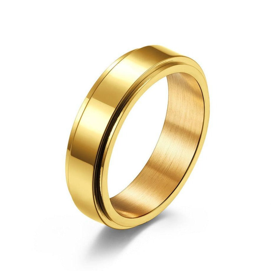 Minimalist Steel Spinner Ring-Rings-NEVANNA