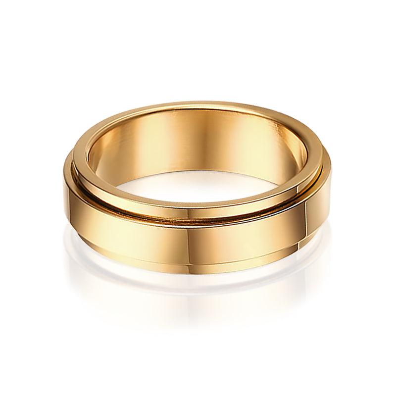 Minimalist Steel Spinner Ring-Rings-NEVANNA