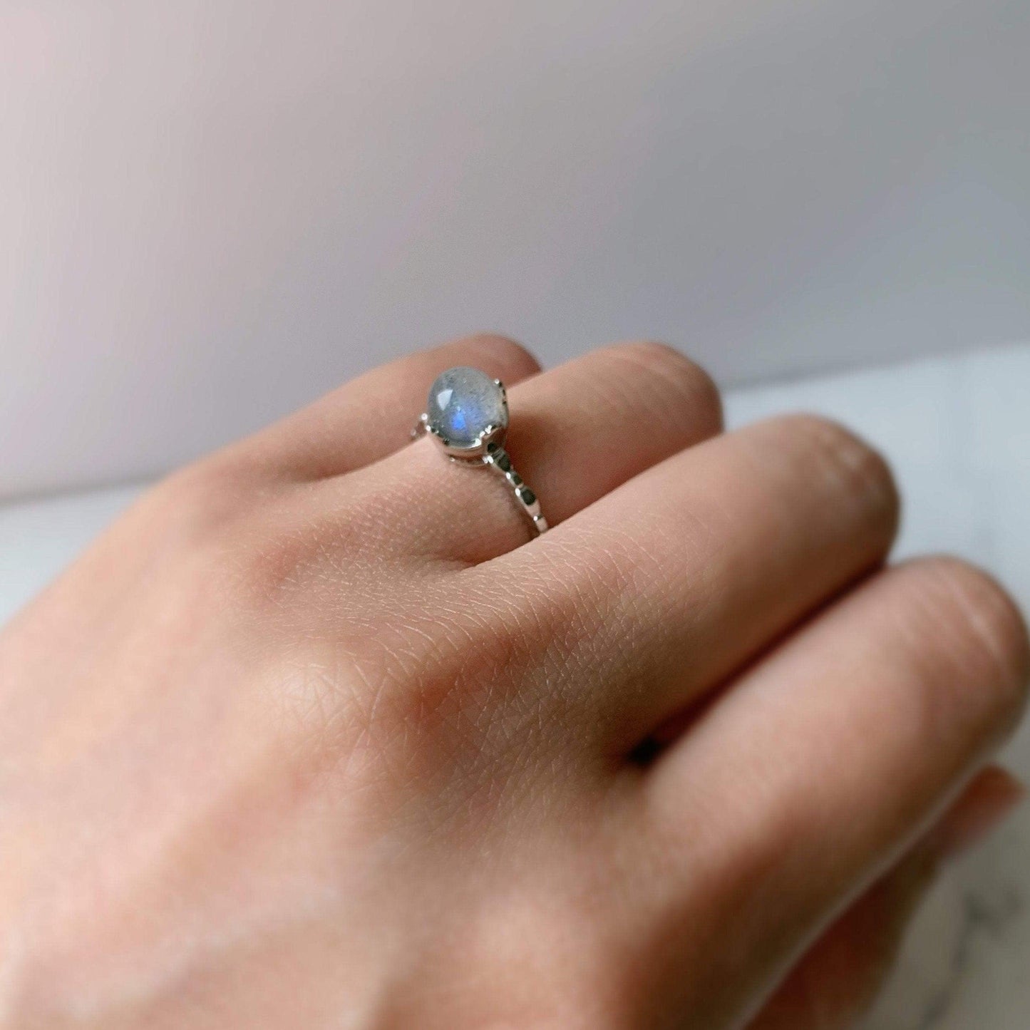 Moonstone Gemstone Ring-Rings-NEVANNA