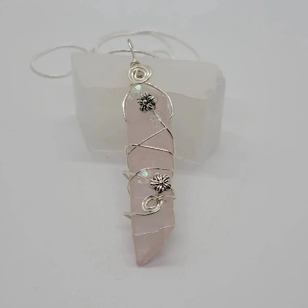 Rose Quartz Crystal Necklace-Necklaces-NEVANNA