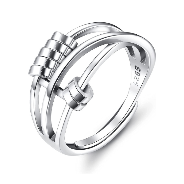 Adjustable Stacking Anxiety Ring-Rings-NEVANNA