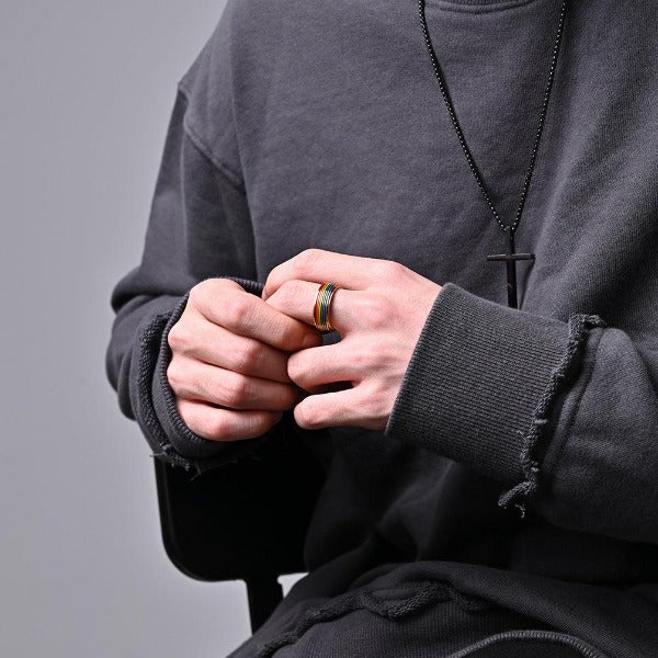 Tina Rainbow Spinner Ring-NEVANNA