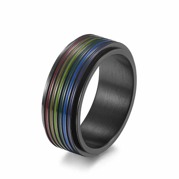 Tina Rainbow Spinner Ring-NEVANNA