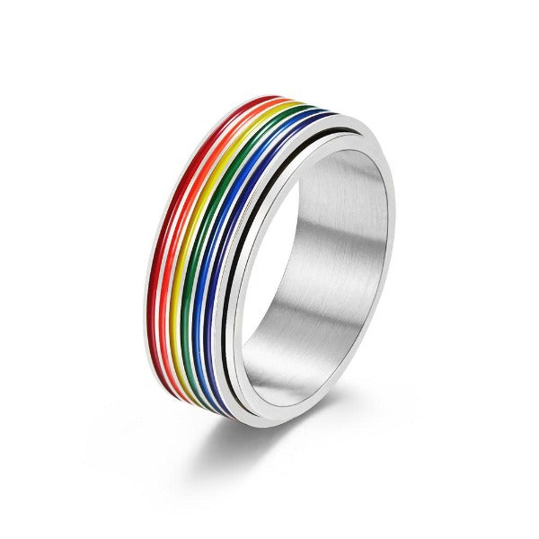 Tina Rainbow Spinner Ring-NEVANNA