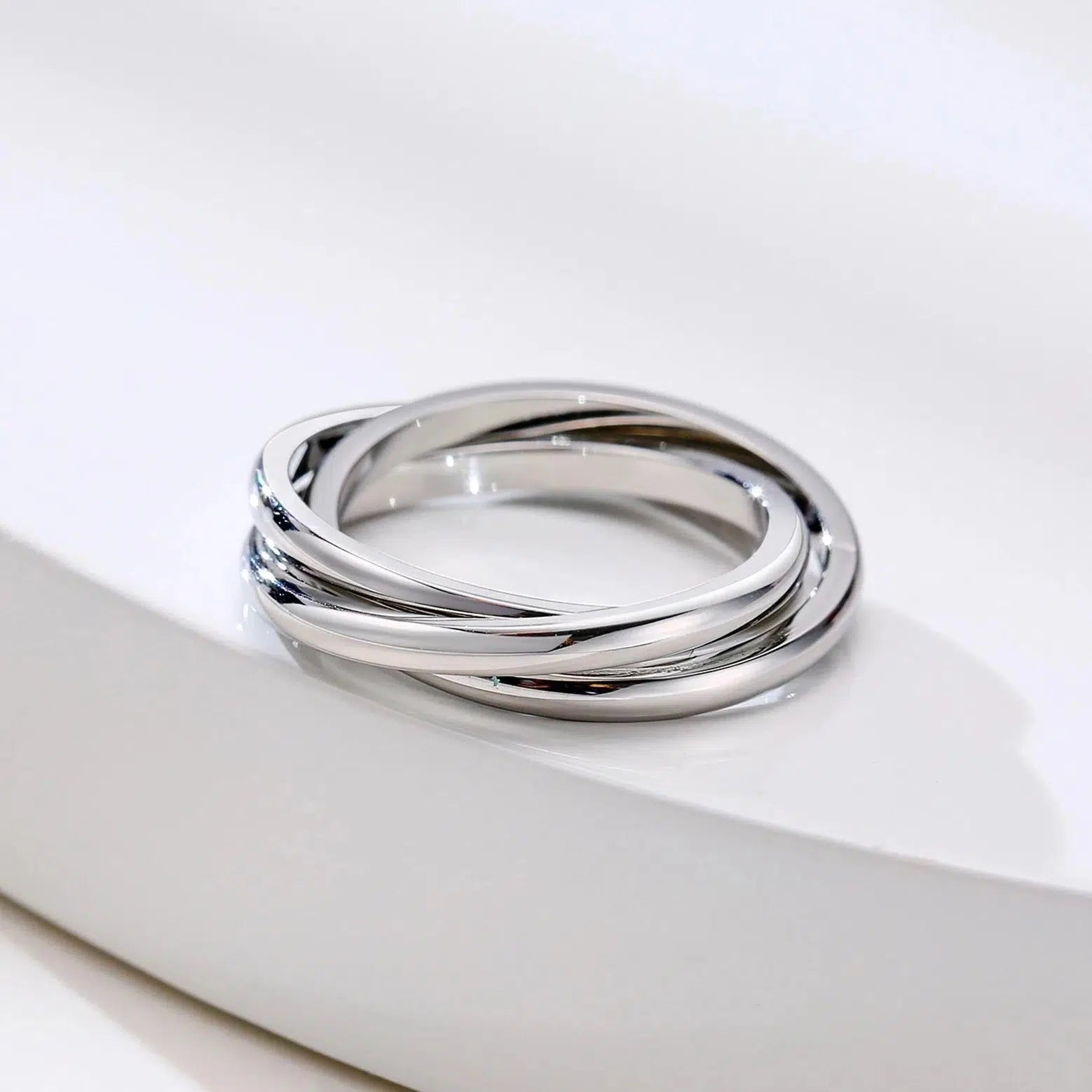 Triple Interlocked Fidget Ring-Rings-NEVANNA