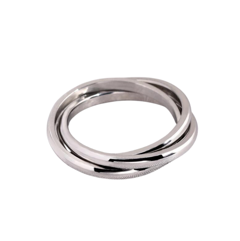 Triple Interlocked Fidget Ring-Rings-NEVANNA