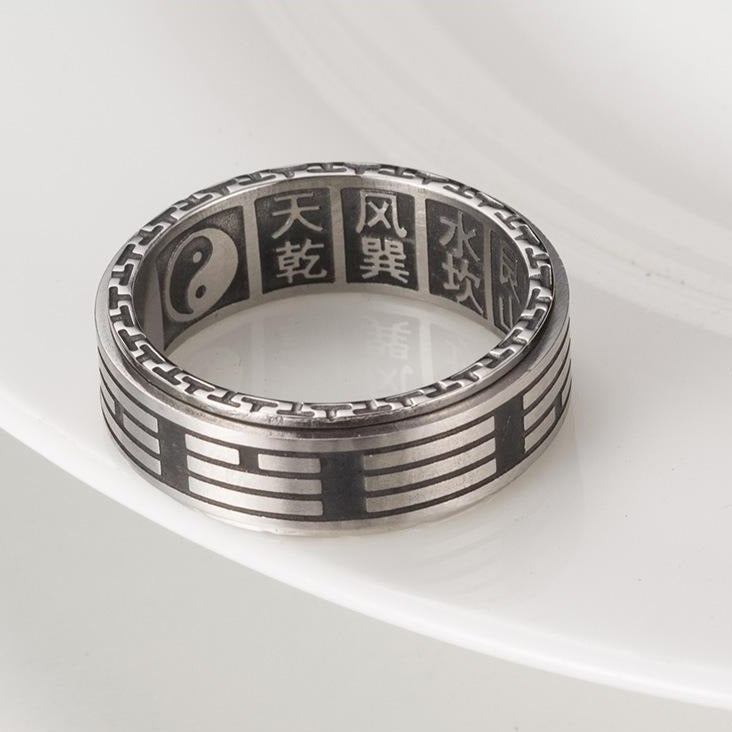 Yin Yang Titanium Spinner Ring-NEVANNA