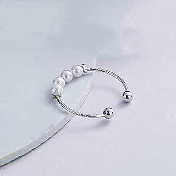 Yula Pearl Fidget Ring-Rings-NEVANNA